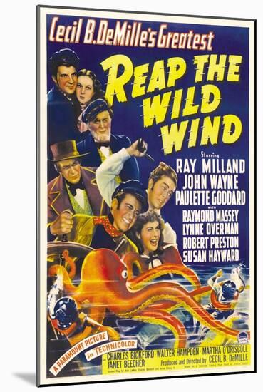 Reap the Wild Wind, Ray Milland, Paulette Goddard, 1942-null-Mounted Art Print
