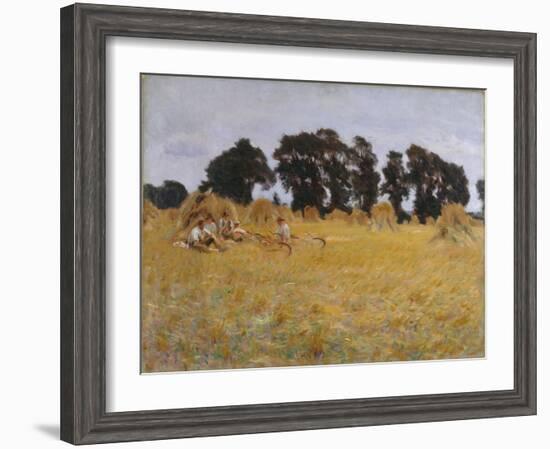 Reapers Resting in a Wheat Field, 1885-John Singer Sargent-Framed Giclee Print