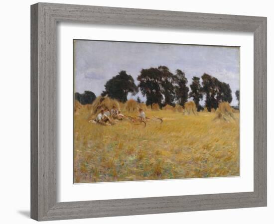 Reapers Resting in a Wheat Field, 1885-John Singer Sargent-Framed Giclee Print