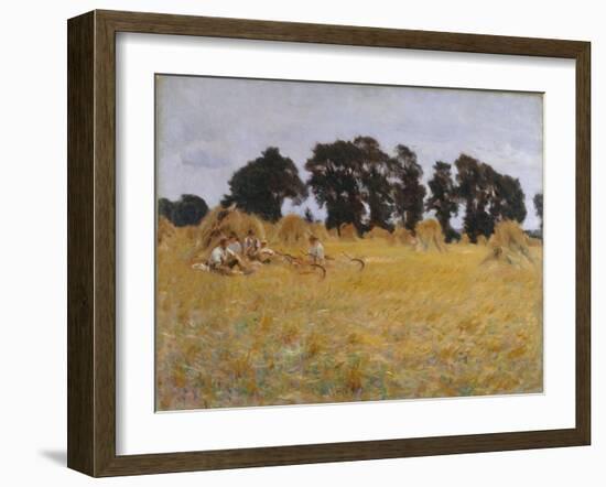 Reapers Resting in a Wheat Field, 1885-John Singer Sargent-Framed Giclee Print