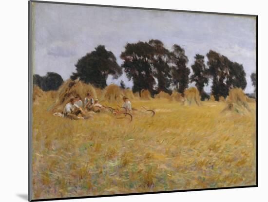 Reapers Resting in a Wheat Field, 1885-John Singer Sargent-Mounted Giclee Print