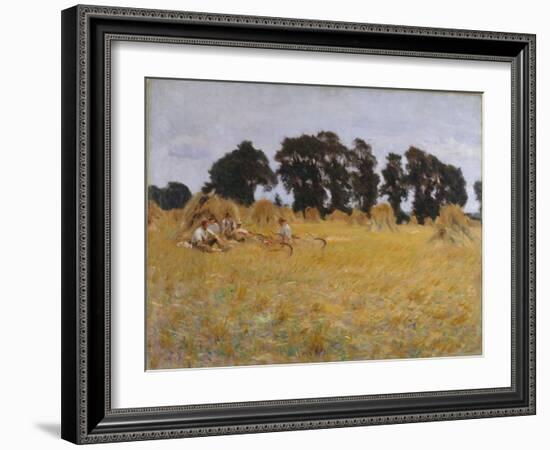 Reapers Resting in a Wheat Field, 1885-John Singer Sargent-Framed Giclee Print