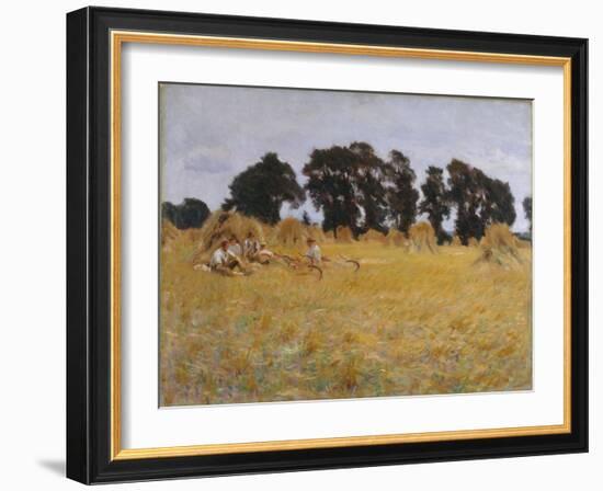 Reapers Resting in a Wheat Field, 1885-John Singer Sargent-Framed Giclee Print