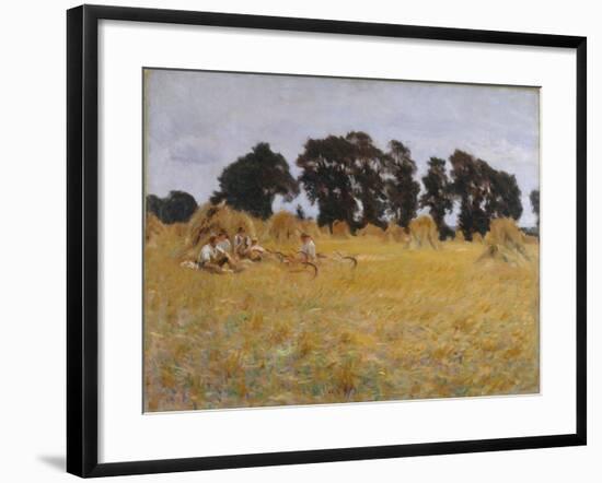 Reapers Resting in a Wheat Field, 1885-John Singer Sargent-Framed Giclee Print