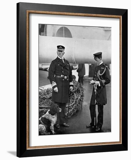 Rear-Admiral Arthur Alington and His Flag Lieutenant, William George Elmhirst Ruck-Keene, 1896-Gregory & Co-Framed Giclee Print
