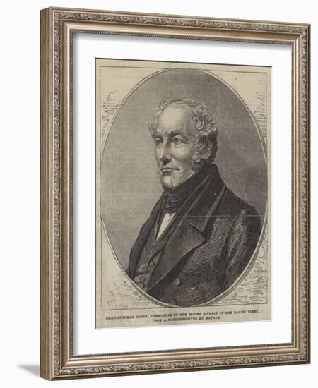 Rear-Admiral Corry, Commander of the Second Division of the Baltic Fleet-Frederick John Skill-Framed Giclee Print