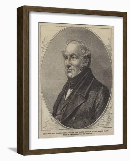 Rear-Admiral Corry, Commander of the Second Division of the Baltic Fleet-Frederick John Skill-Framed Giclee Print