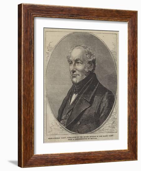 Rear-Admiral Corry, Commander of the Second Division of the Baltic Fleet-Frederick John Skill-Framed Giclee Print