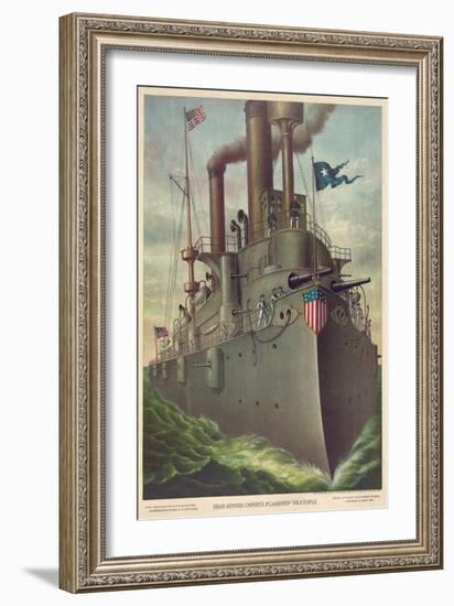 Rear Admiral Dewey's Flagship "Olympia"-null-Framed Art Print