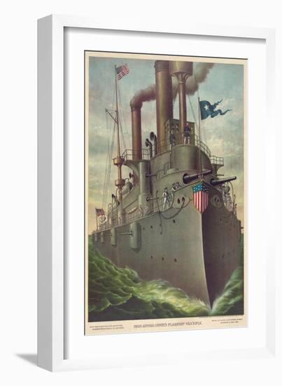 Rear Admiral Dewey's Flagship "Olympia"-null-Framed Art Print