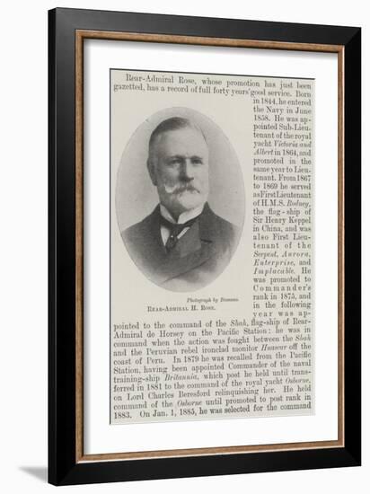 Rear-Admiral H Rose-null-Framed Giclee Print