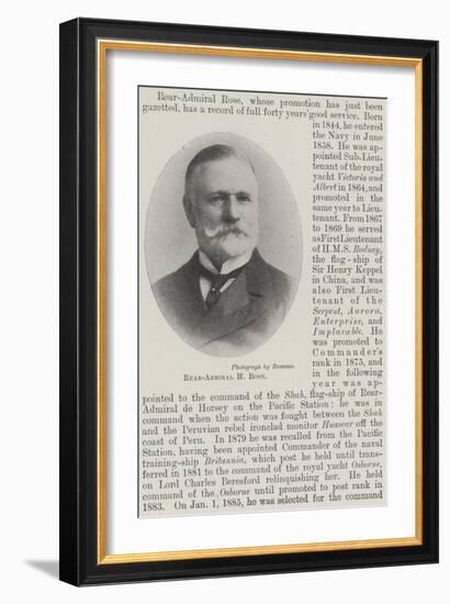 Rear-Admiral H Rose-null-Framed Giclee Print