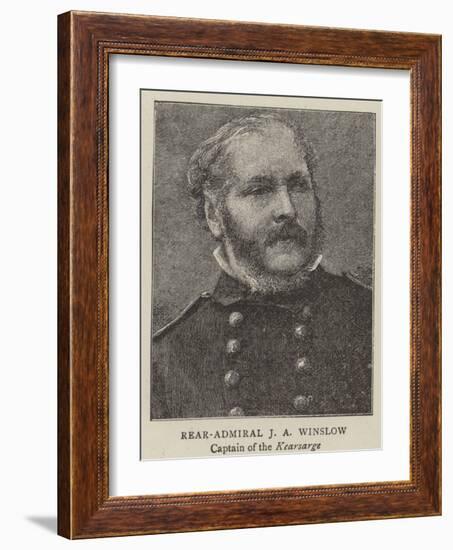 Rear-Admiral J a Winslow, Captain of the Kearsarge-null-Framed Giclee Print