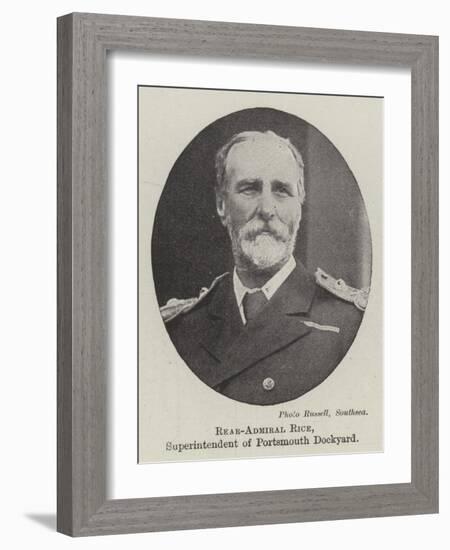 Rear-Admiral Rice, Superintendent of Portsmouth Dockyard-null-Framed Giclee Print