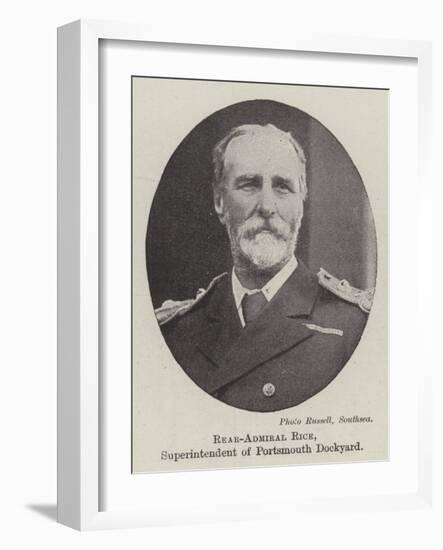 Rear-Admiral Rice, Superintendent of Portsmouth Dockyard-null-Framed Giclee Print