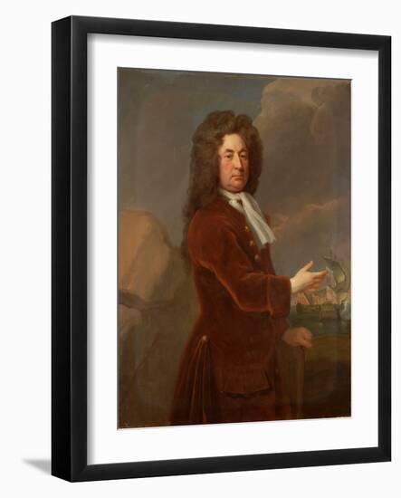 Rear-Admiral Sir William Whetstone (D.1711), Late 17Th to Early 18Th Century (Oil on Canvas)-Michael Dahl-Framed Giclee Print