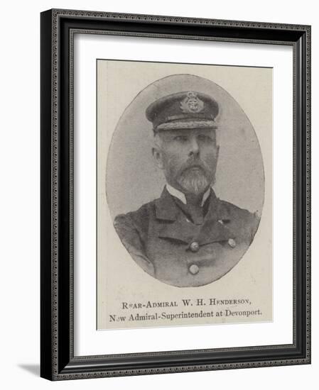 Rear-Admiral W H Henderson, New Admiral-Superintendent at Devonport-null-Framed Giclee Print