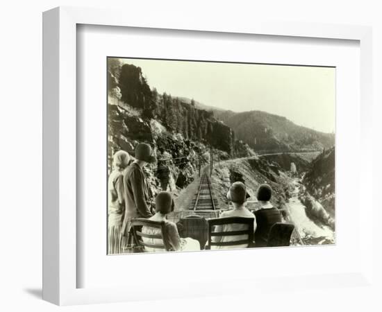 Rear View From Train, Circa 1929-Asahel Curtis-Framed Giclee Print