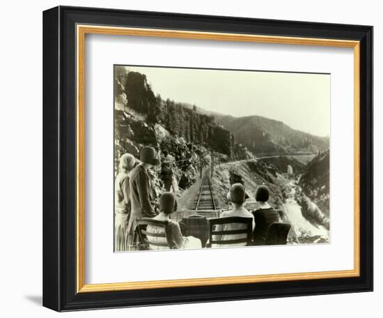 Rear View From Train, Circa 1929-Asahel Curtis-Framed Giclee Print