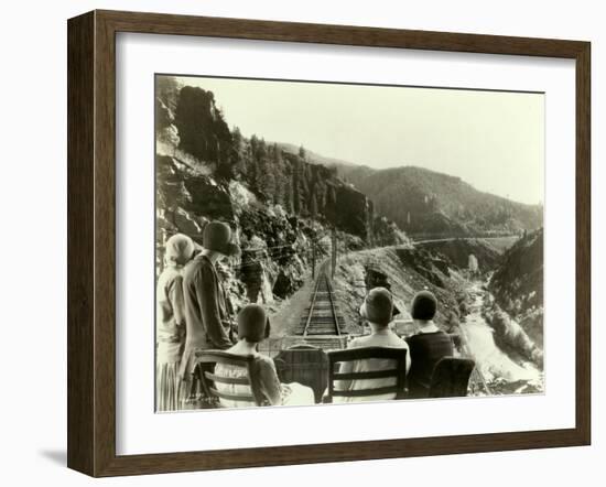 Rear View From Train, Circa 1929-Asahel Curtis-Framed Giclee Print