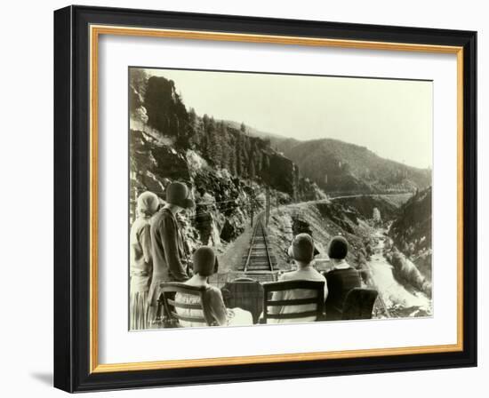 Rear View From Train, Circa 1929-Asahel Curtis-Framed Giclee Print