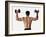 Rear View of a Man Holding Up Dumbbells-null-Framed Photographic Print