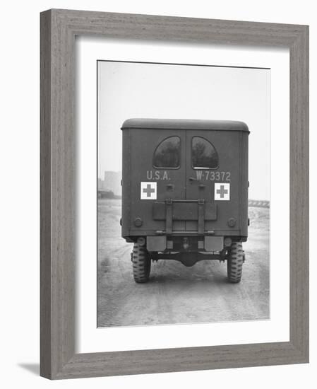 Rear View of Ambulance-George Strock-Framed Photographic Print