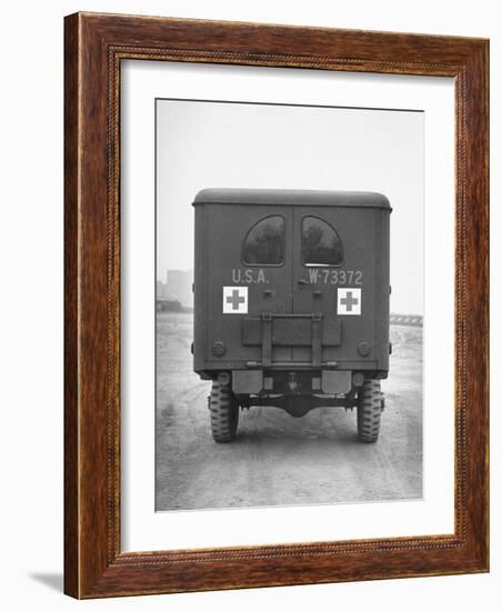 Rear View of Ambulance-George Strock-Framed Photographic Print