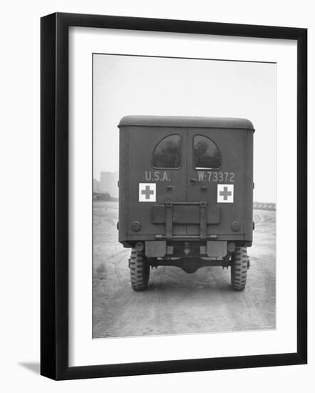 Rear View of Ambulance-George Strock-Framed Photographic Print