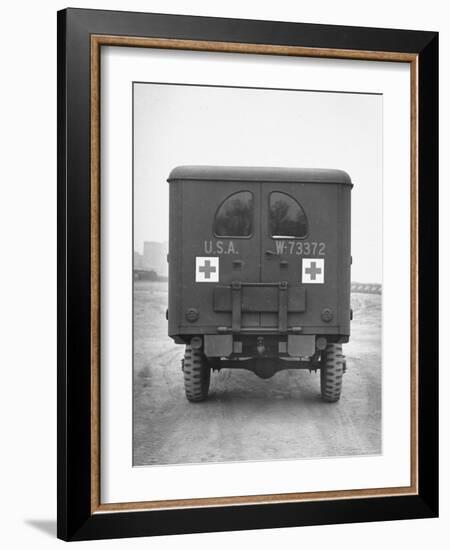 Rear View of Ambulance-George Strock-Framed Photographic Print