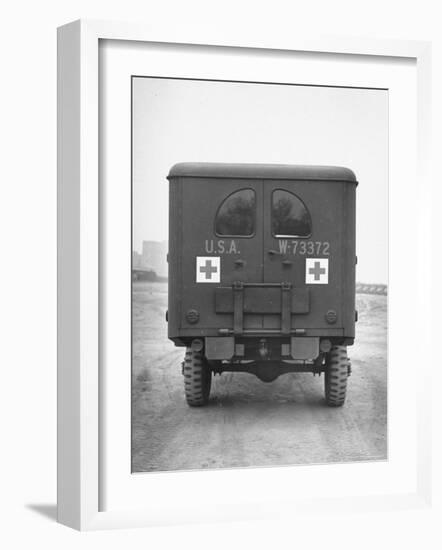 Rear View of Ambulance-George Strock-Framed Photographic Print