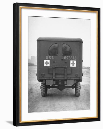 Rear View of Ambulance-George Strock-Framed Photographic Print