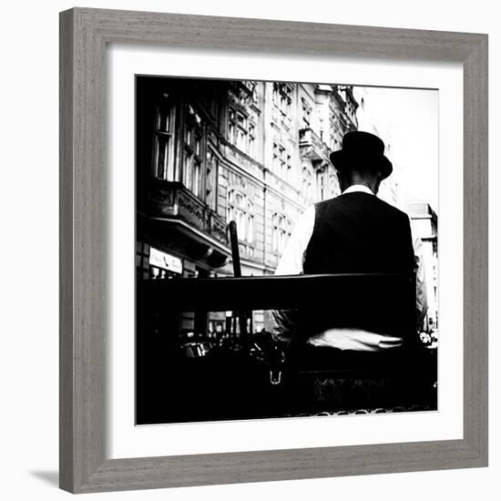 Rear View of Horse and Trap Driver-Rory Garforth-Framed Photographic Print