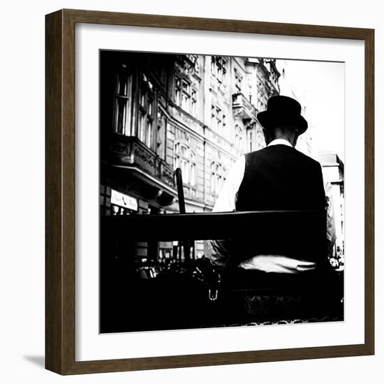 Rear View of Horse and Trap Driver-Rory Garforth-Framed Photographic Print