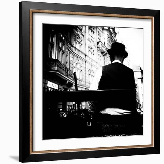 Rear View of Horse and Trap Driver-Rory Garforth-Framed Photographic Print