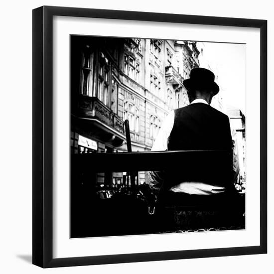 Rear View of Horse and Trap Driver-Rory Garforth-Framed Photographic Print