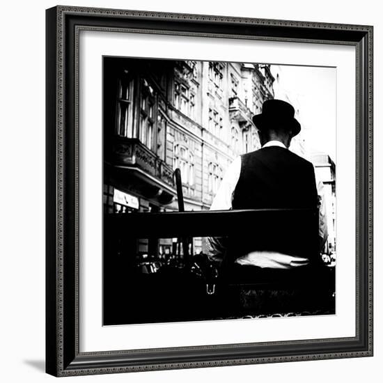 Rear View of Horse and Trap Driver-Rory Garforth-Framed Photographic Print