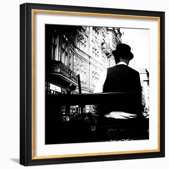 Rear View of Horse and Trap Driver-Rory Garforth-Framed Photographic Print