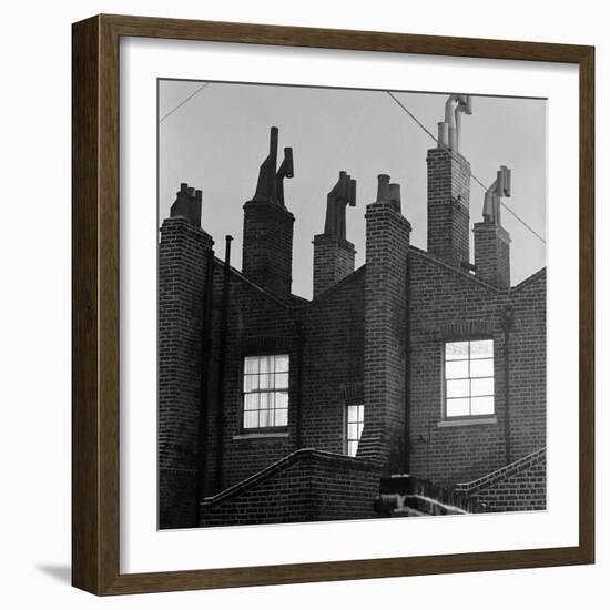 Rear View of Residential Victorian Buildings, Islington, London, c.1940-John Gay-Framed Giclee Print