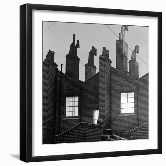 Rear View of Residential Victorian Buildings, Islington, London, c.1940-John Gay-Framed Giclee Print