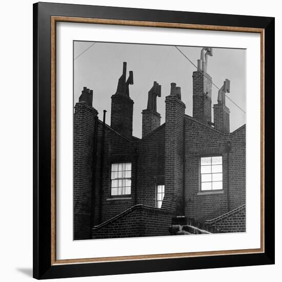 Rear View of Residential Victorian Buildings, Islington, London, c.1940-John Gay-Framed Giclee Print