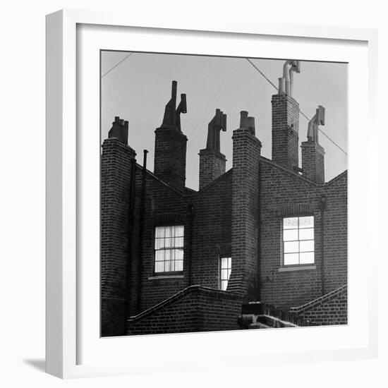 Rear View of Residential Victorian Buildings, Islington, London, c.1940-John Gay-Framed Giclee Print