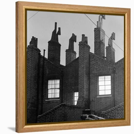 Rear View of Residential Victorian Buildings, Islington, London, c.1940-John Gay-Framed Premier Image Canvas