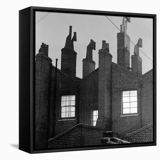 Rear View of Residential Victorian Buildings, Islington, London, c.1940-John Gay-Framed Premier Image Canvas