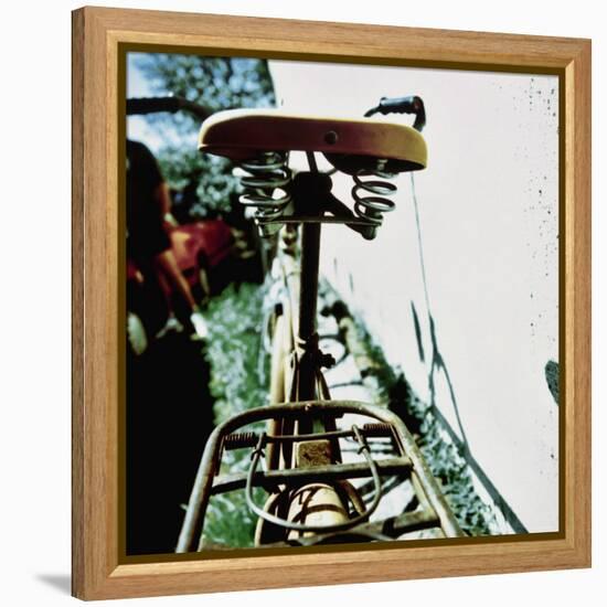 Rear View of the Seat of a Bicycle-null-Framed Premier Image Canvas