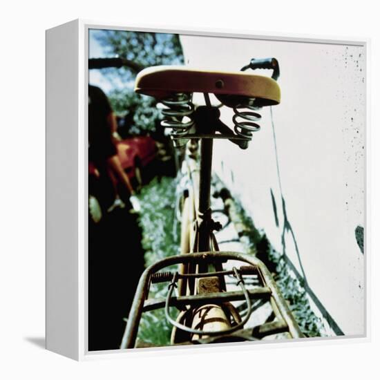 Rear View of the Seat of a Bicycle-null-Framed Premier Image Canvas