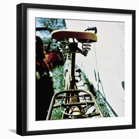 Rear View of the Seat of a Bicycle-null-Framed Photographic Print
