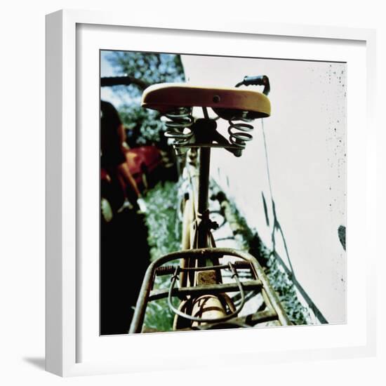 Rear View of the Seat of a Bicycle-null-Framed Photographic Print