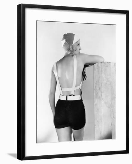 Rear View of Woman in Bathing Suit-null-Framed Photo