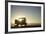 Rear View of Young Couple in Pick-Up Truck Parked in Front of Ocean Enjoying Sunset-Nosnibor137-Framed Photographic Print